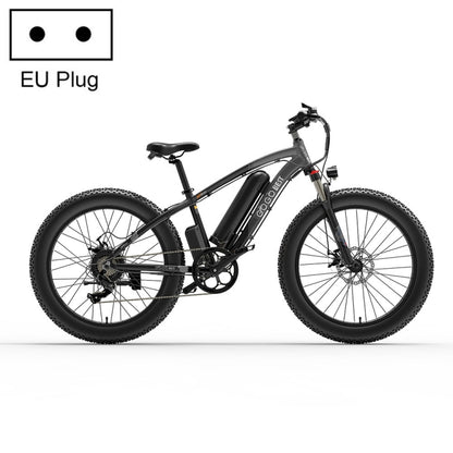 GOGOBEST GF600 Bicicleta eléctrica 1000W 26 pulgadas con enchufe UE negro gris