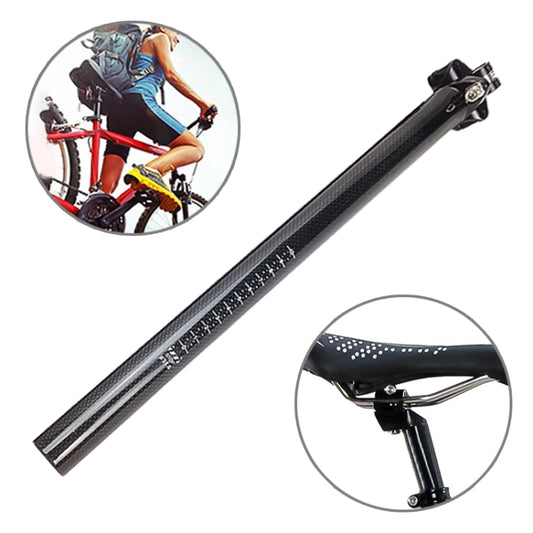 TOSEEK 3K Tija Sillín Bicicleta Carbono 27.2x400 Ultra Ligera