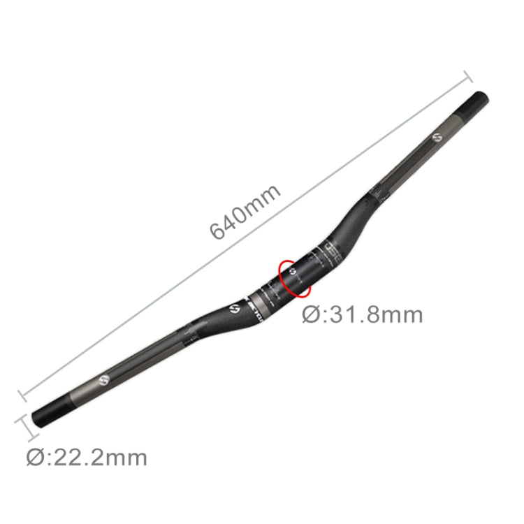 TOSEEK Manillar Curvado Carbono 640mm Para Bicicleta