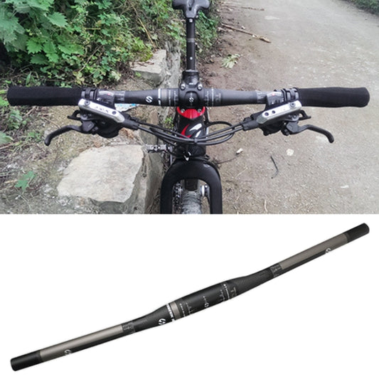 TOSEEK 720mm Manillar Recto Carretera De Carbono Ligero 150g