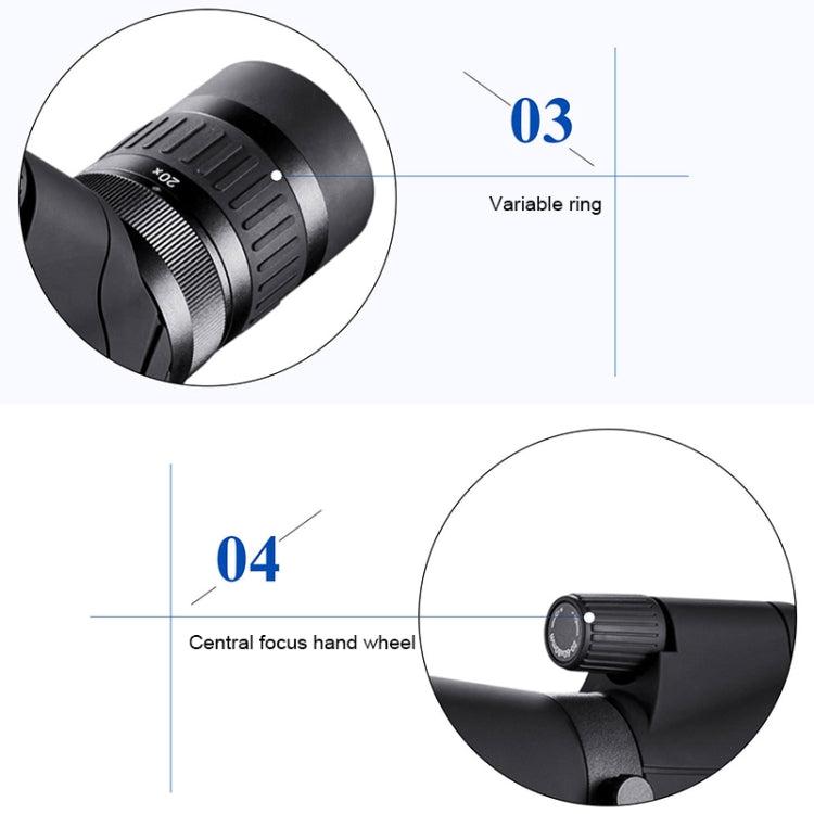 HTK HTK-72 Telescopio Monocular Visión Nocturna 20x60