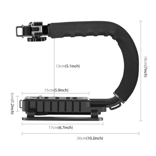 PULUZ Estabilizador DV Portátil En U Luz LED Kit Estudio