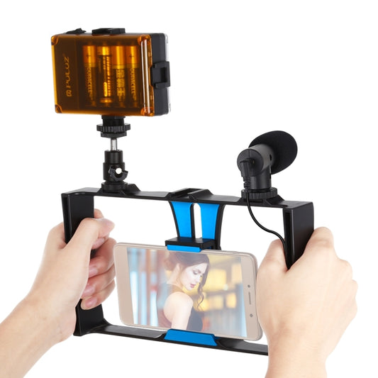 PULUZ 3en1 Vlogging LED Selfie Kit Teléfono Con Micrófono