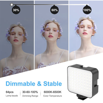 PULUZ 4 En 1 Luz LED Selfie 6500K Para Vlogging Plataforma
