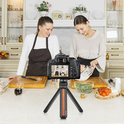 PULUZ Trípode Vivo para Vlogging de Escritorio de Madera Cabezal Esférico