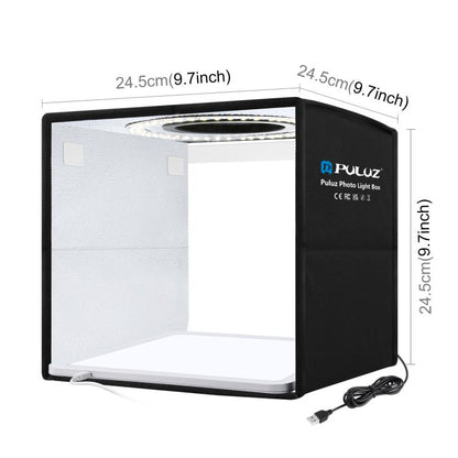 PULUZ 25cm LED Caja de Estudio CRI Alto Fondo 12 Colores