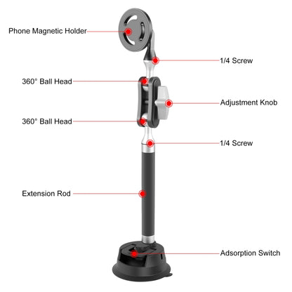 PULUZ Soporte Magnético Coche Tableta Teléfono 360Grados