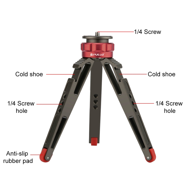 PULUZ Soporte Trípode Escritorio Altura 7,5-14,5 Cm