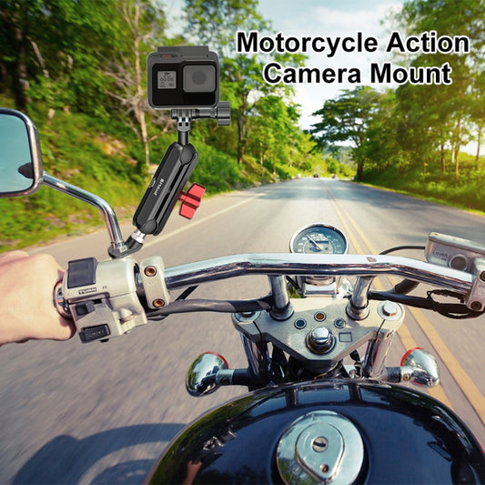 PULUZ Soporte Brazo Mágico CNC Retrovisor Moto 360 Grados