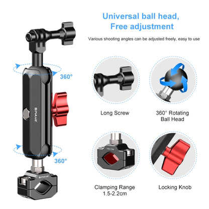 PULUZ Soporte Varilla Mágico Motocicleta 360 Grados Plus