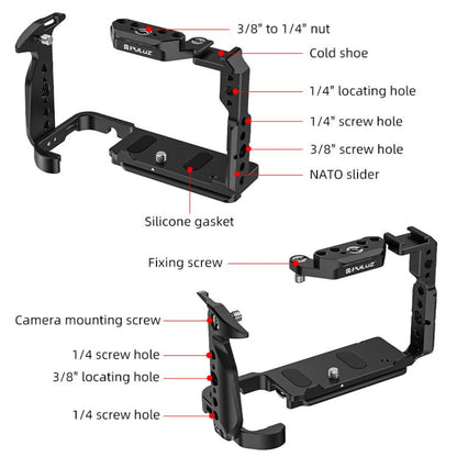 Sony ILME FX2B PULUZ Metal Camera Cage Stabilizer Rig Aluminio