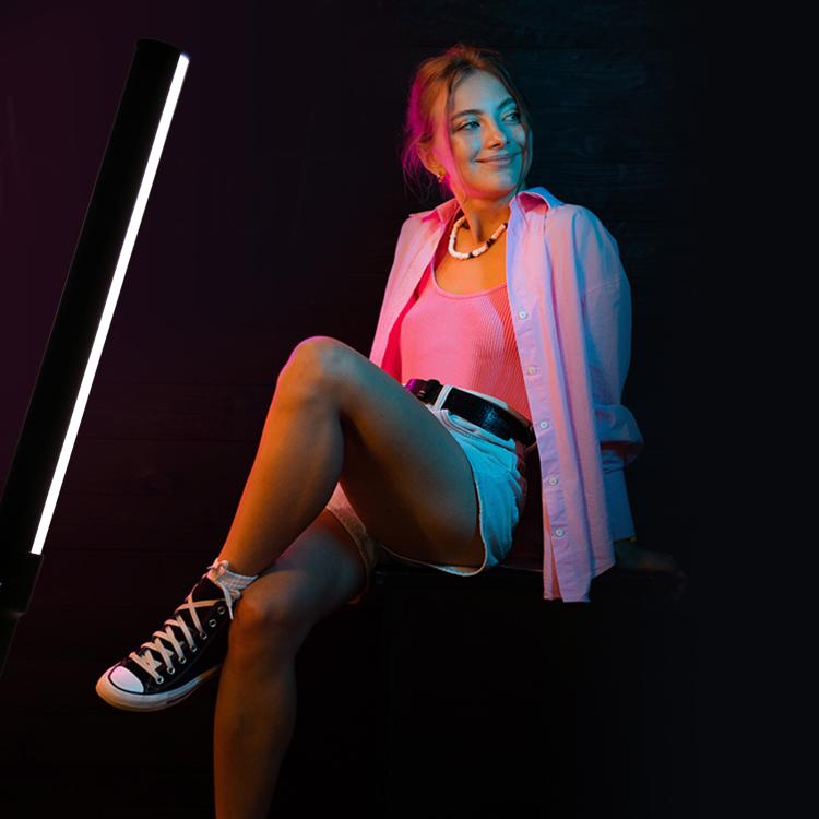 PULUZ 144 LED Luz de Relleno RGB para Fotografía Con Mango