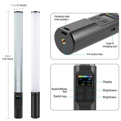 PULUZ 132LED Luz De Relleno RGB Portátil Para Fotografía