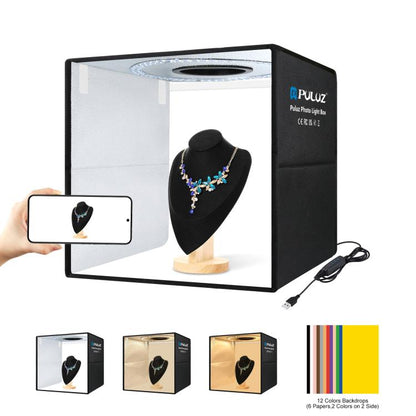 PULUZ Caja de Luz Fotográfica 40 cm Brillo Ajustable