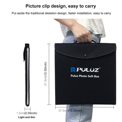 PULUZ 30 Cm Softbox Kit Iluminación Foto Anillo de Luz