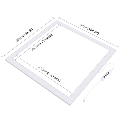 PULUZ 38cm 1200LM LED Panel de Fotografía Sin Sombras