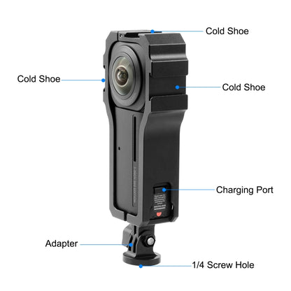 PULUZ Insta360 ONE RS 1 Inch Cage Jaula con Zapata Fría