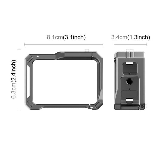 PULUZ Jaula Metal Para GoPro HERO13/12/11/10/9 Black Disipador De Calor