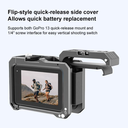 PULUZ Jaula Metal Para GoPro HERO13/12/11/10/9 Black Disipador De Calor