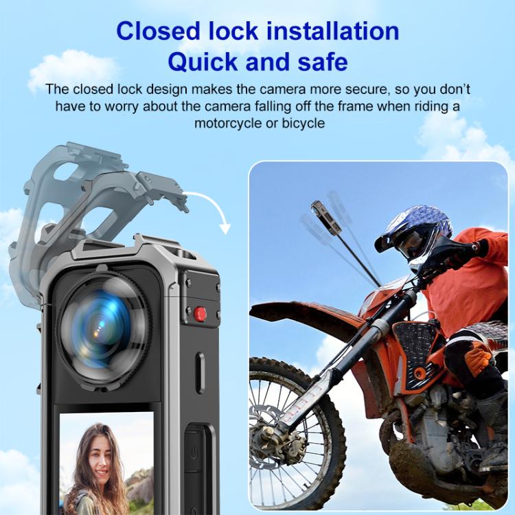 Insta360 X4 Jaula Protectora Acero Aluminio Base Magnética
