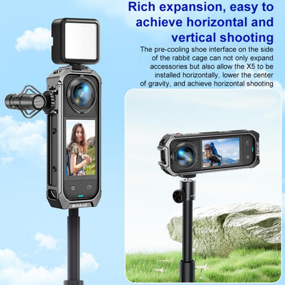 Insta360 X4 Jaula Protectora Acero Aluminio Base Magnética