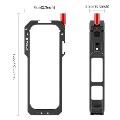 PULUZ Insta360 X5 Jaula CNC De Aluminio Con Tapa De Lente