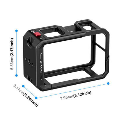 PULUZ Jaula Aluminio CNC Osmo Action 5 Pro Proteccion Lente