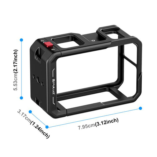 PULUZ Jaula Aluminio CNC Osmo Action 5 Pro Proteccion Lente