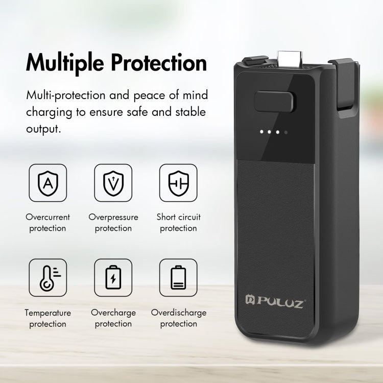 PULUZ Empuñadura Batería 2800mAh para DJI Osmo Pocket 3