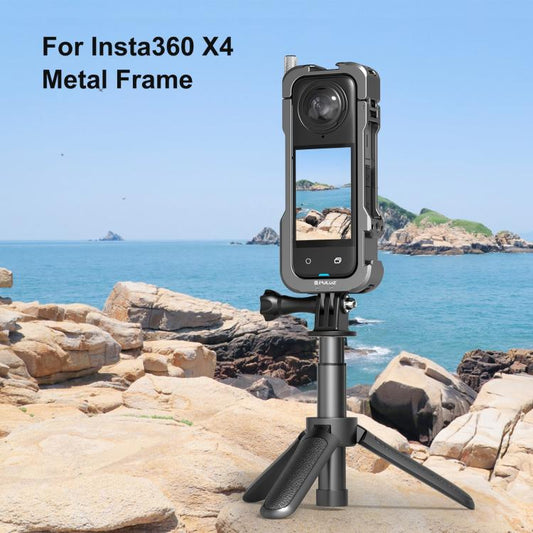 PULUZ Insta360 X4 Carcasa Protectora de Metal Aluminio CNC