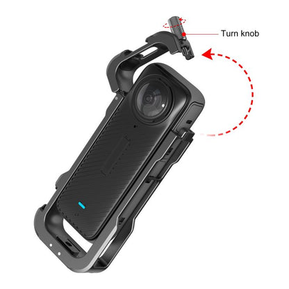 PULUZ Insta360 X4 Carcasa Protectora de Metal Aluminio CNC