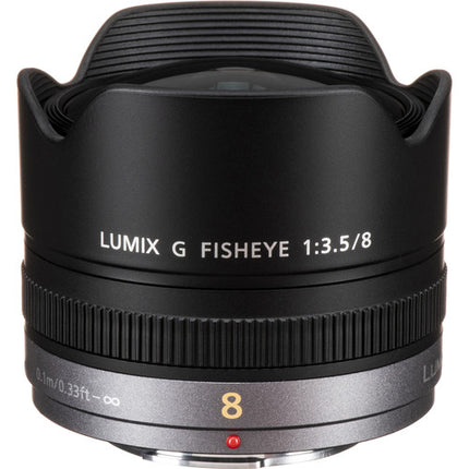 Panasonic LUMIX G Fisheye 8mm f/3.5 Objetivo Micro Cuatro Tercios con Kit Accesorios