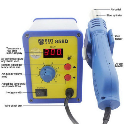 Mejor BST-858D Estación Pistola Aire Caliente Pantalla LED