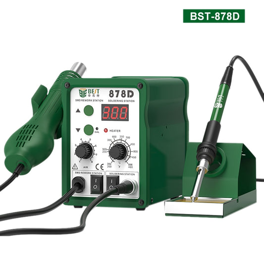 MEJOR BST-878D Estación 2 En 1 Soldadura Pistola Aire Caliente 700W Pantalla LED