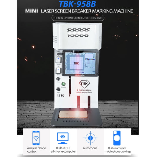 TBK TBK-958B Mini Máquina Marcado Láser Autofoco Preciso Para Pantallas