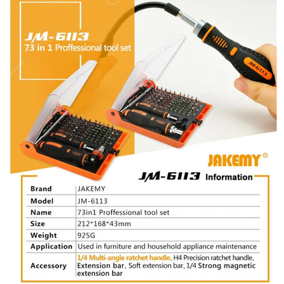 JAKEMY JM-6113 73 en 1 Set Herramientas Extensión Magnética