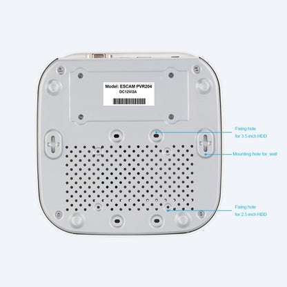ESCAM PVR204 NVR Grabador De Video Digital Nube 2CH