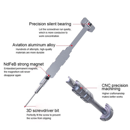 Qianli IThor S2 Destornillador Torx Precisión Textura 3D
