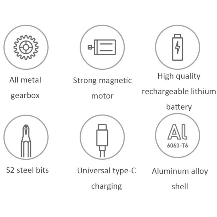 Xiaomi Mijia 25 en 1 Kit de Destornillador Eléctrico Magnético, Motor de 200 RPM y Batería Recargable