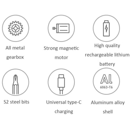 Xiaomi Mijia 25 en 1 Kit de Destornillador Eléctrico Magnético, Motor de 200 RPM y Batería Recargable