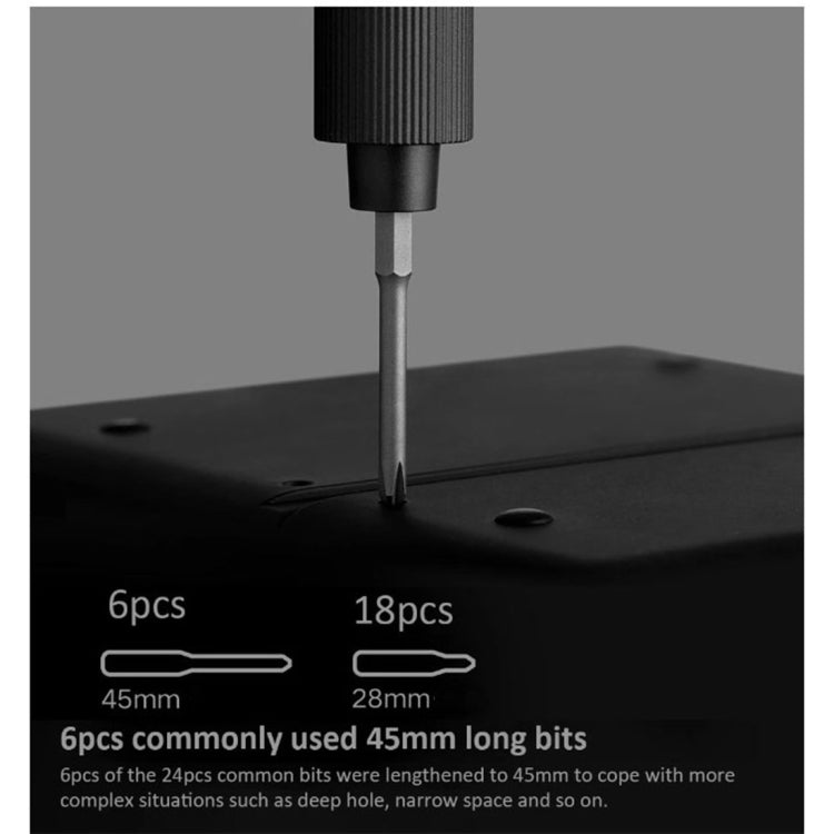 Xiaomi Mijia 25 en 1 Kit de Destornillador Eléctrico Magnético, Motor de 200 RPM y Batería Recargable