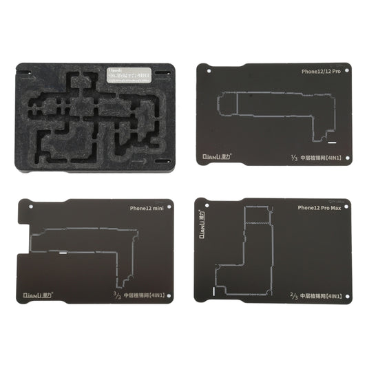 Qianli 4 En 1 Plataforma De Reballing Con Atracción Magnética Para iPhone 12