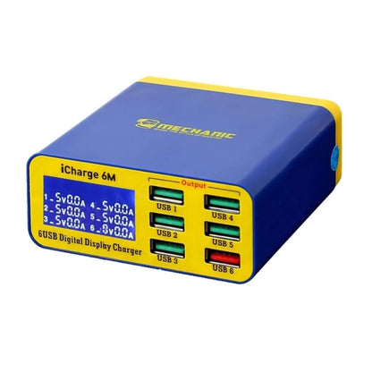 Icharge 6M QC3 Cargador Inteligente USB C LCD Enchufe UE