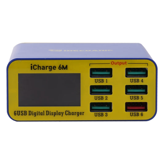 Icharge 6M QC3 Cargador Inteligente USB C LCD Enchufe UE