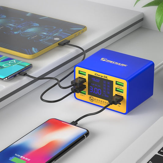 Icharge 8M QC 3.0 Cargador USB C con LCD Enchufe Europeo