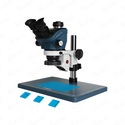 Kaisi TX-350S Microscopio Estereo Trinocular 7x50x Zoom para Laboratorio