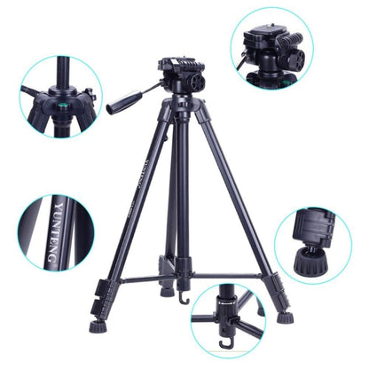 YUNTENG VCT-590 Trípode Con Cabezal Fluido 360 Grados