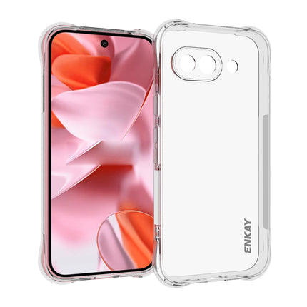 Funda Transparente TPU Antigolpes para Google Pixel 9a ENKAY Delgada y Ligera