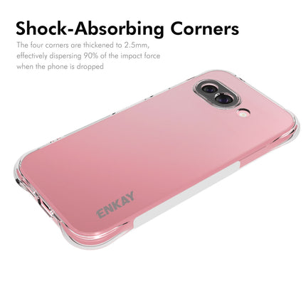 Funda Transparente TPU Antigolpes para Google Pixel 9a ENKAY Delgada y Ligera