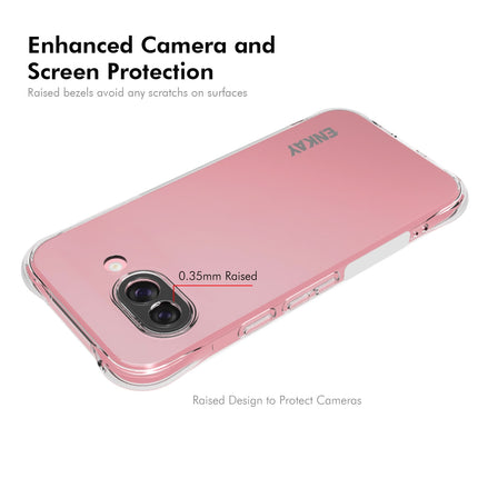 Funda Transparente TPU Antigolpes para Google Pixel 9a ENKAY Delgada y Ligera
